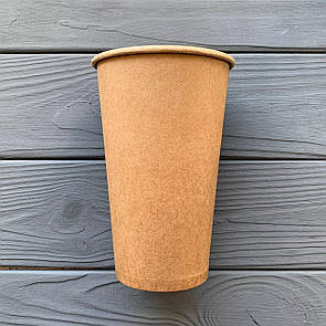Стакан крафт одношаровий 500мл KV 88мм (50/1500)