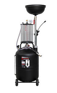 Установка пневматична для зливу відпрацьованої оливи на 80л перекатна з індикатором заповнення