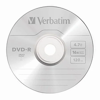 Диск Verbatim DVD-R, 4.7 Gb,16х, Wrapped Matt Silver, Srink (30 шт)