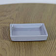 Підсвічник підставка керамічна Квадрат сірий 12 см для товстої свічки, фото 3