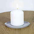 Підсвічник підставка керамічна Лист сірий 16 см для товстої свічки, фото 4