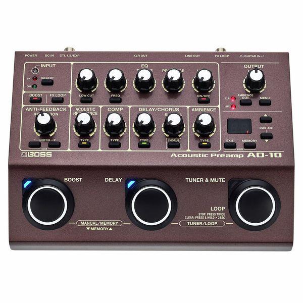 ギター BOSS AD-10 Acoustic Preamp BOSS AD-10 Acoustic Preamp - どのようなライブ環境でも最高の
