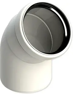 Коліно димоходу 45° для конденсаційного котла ∅ 80 мм GROPPALLI (BB11372)