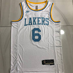 Біла чоловіча майка Леброн Джеймс 6 Лейкерс Nike James Los Angeles Lakers сезон 2023