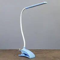 Настільна лампа з прищіпкою від USB White Light 7388 Синій