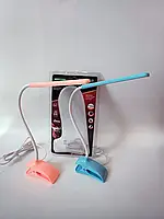 Настільна лампа з прищіпкою від USB White Light 7388 Рожевий