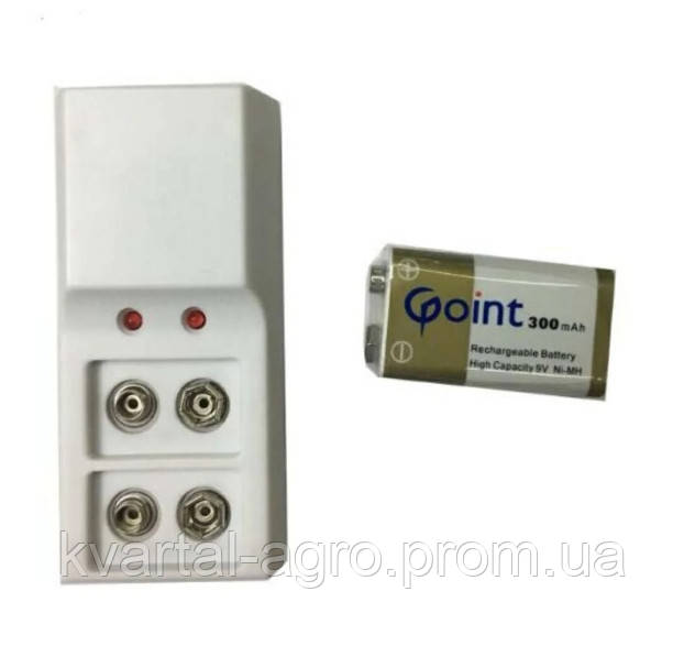 Зарядное Устройство для Батарейки Типа "Крона 9V"+ Аккумулятор Крона ...