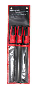 Набір напилків різнопрофільних 3пр. (плоский, круглий: L-200мм; трикутний), на полотні