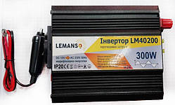 Інвертор (перетворювач напруги) з 12VDC до 230V AC 300W модифікована синусоида Lemanso LM40200