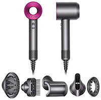 Профессиональный Фен для волос (плойка дайсон) Dyson HD07 Supersonic Hair Dryer Iron/Fuchsia (386732-01), Фен