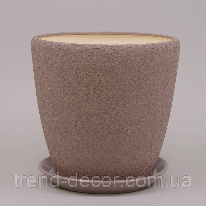 Горщик керамічний Грація шовк аметистовий 30л.