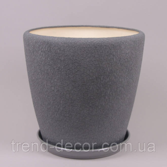 Горщик керамічний Грація шовк металік 30л.