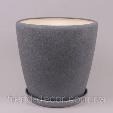 Горщик керамічний Грація шовк металік 30л., фото 1