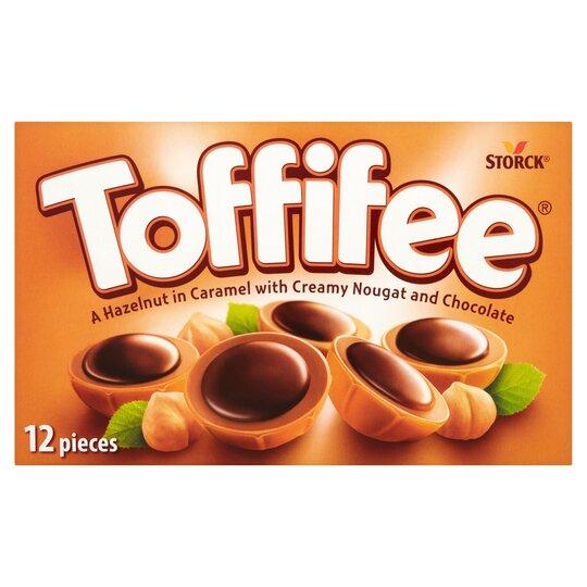 Карамельні цукерки Toffifee з лісовим горіхом, нугою та шоколадом 100 грамів, фото 1