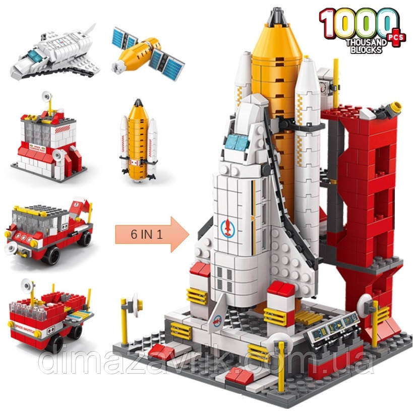 Конструктор LELE 8832-1 "Космічний шатл 6в1" 1000 деталей