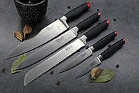 Универсальный набор кухонных ножей Bass 5 шт качественных поварских профессиональных для шеф поваров