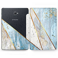 Чохол книжка, обкладинка для Samsung Galaxy Tab S (Блакитний мармур, геометрія) S7 FE/ S7+ Plus/ S8+ Plus/S8 Ultra