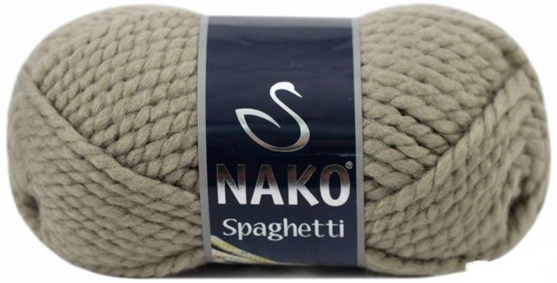 Nako SPAGHETTI ( Спагетті ) № 10007 хакі (Вовна з акрилом, нитки для в'язання), фото 1