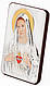Срібна Ікона Непорочне Серце Пресвятої Діви Марії 5x6,5см MB/E981/5-C, фото 2