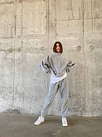 Женский спортивный костюм теплый с высоким горлом S-M Серый 1589 ZF Inspire