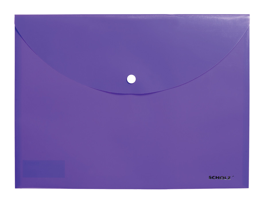 Папка-конверт A4 на кнопці Scholz CHARMING непрозора, фіолетова 5127