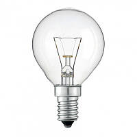 Лампа накаливания шарик P45 60Ватт Е14 прозрачный. ELECTRUM.