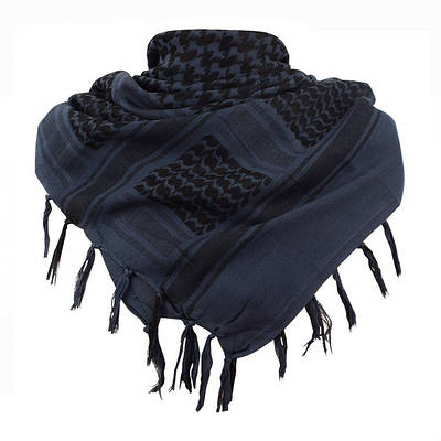 Куфія шемаг чорно-синій камуфляжний бавовняний шарф 110*110 см