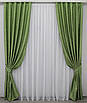 Комплект штор (2шт. 1,5х2,7м.) жакард, колекція "Савана". Колір оливковий. Код 517ш 30-280, фото 2