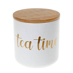 Банка фарфорова Tea Time з бамбуковою кришкою 0,55 л. 32098