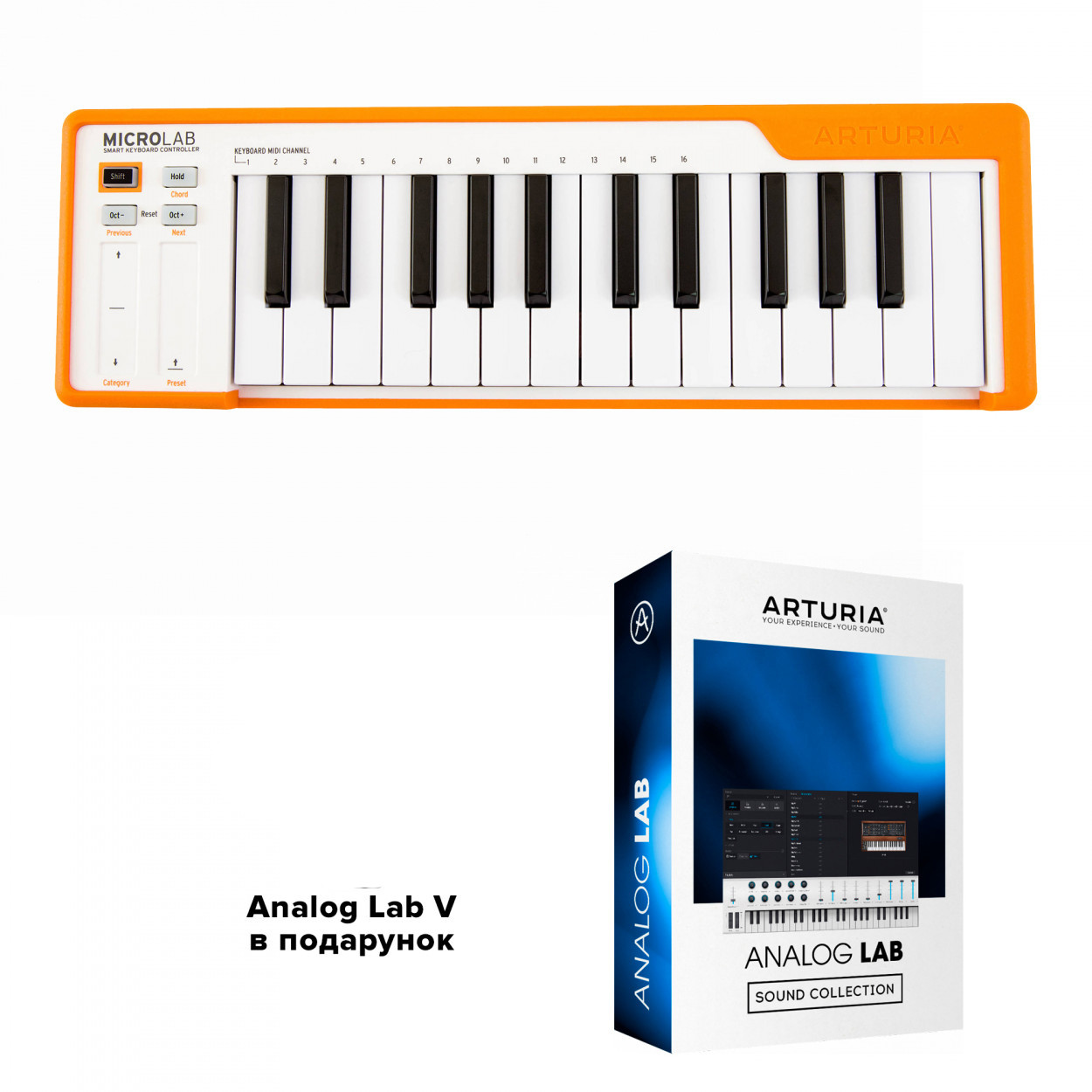 MIDI-клавіатура Arturia MicroLab (Orange) (25 клавіш)