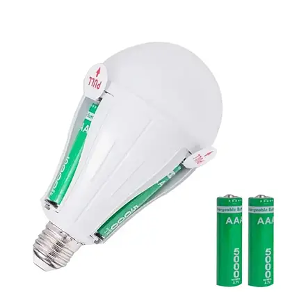 LED ЛАМПА НА АКУМУЛЯТОРІ E27 25 W (2 АКУМУЛЯТОРИ), фото 1