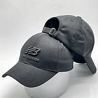 Стильная мужская женская кепка - бейсболка с логотипом и регулятором, черная VK 1446