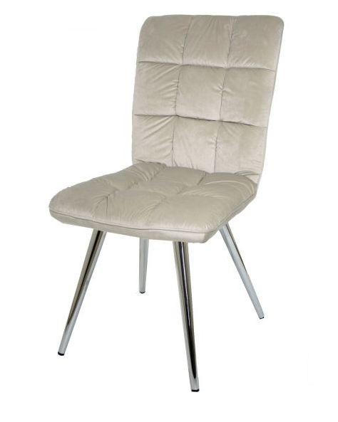 Стілець з оббивкою велюр в стилі модерн для дому та офісу  Sheikh (Шейх) DC-1832 Evrodim, колір бежевий