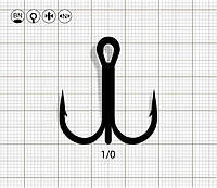 Крючок тройной Bratfishing Y-SYMETRIC ROUND BEND №1/0 BN (1шт)