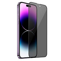 Захисне скло для iPhone 14 Pro Max 6.7" антипшион HOCO A12 Pro unbreakable edge privacy protection