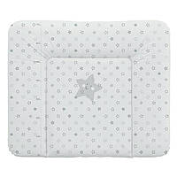 Сповивальний матрац дитячий на комод і ліжечко Cebaby Basic line, Stars, 85x72 см., сірий