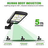 Ліхтар вуличний настінний Solar Light BK-818-6 COB із датчиком руху на сонячній батареї, фото 7