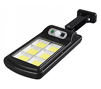 Фонарь уличный настенный Solar Light BK-818-6 COB с датчиком движения на солнечной батарее