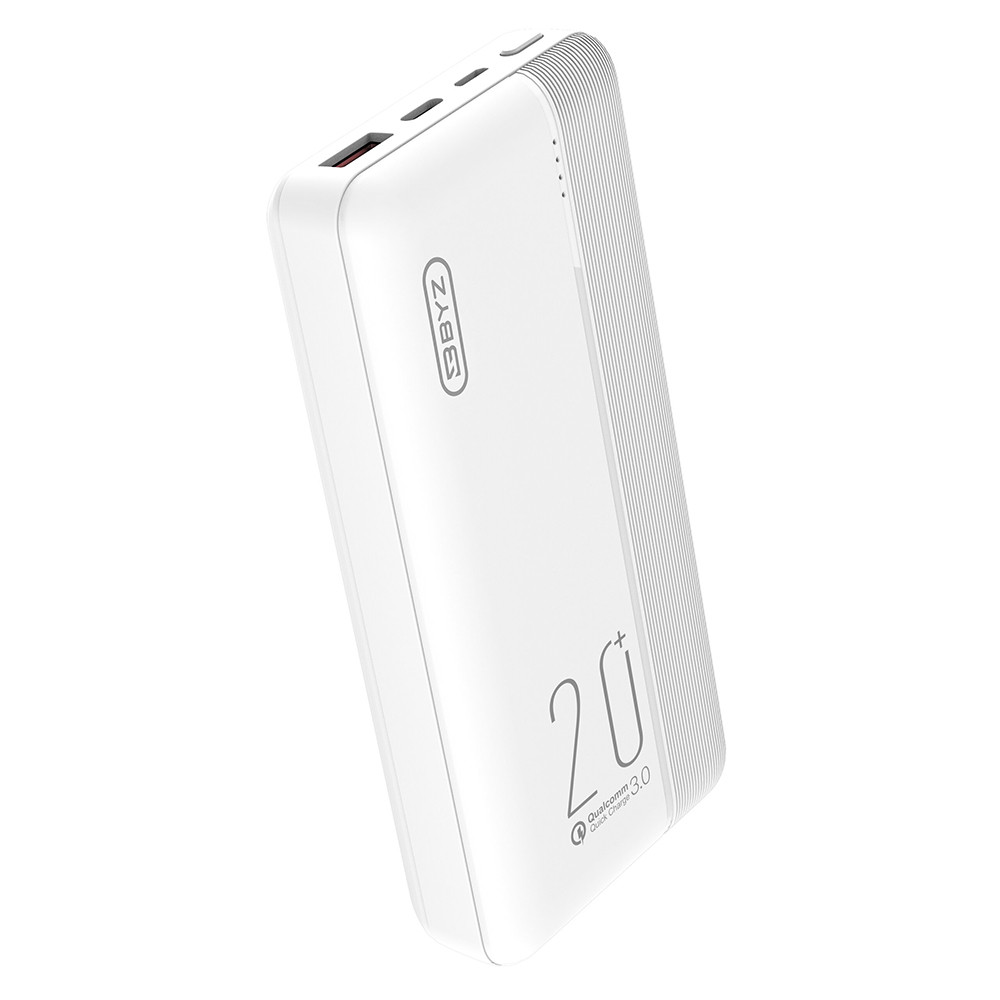 УМБ Power Bank (зовнішній акумулятор) BYZ W23 20000 мАг Білий (BYZ-W23-W)