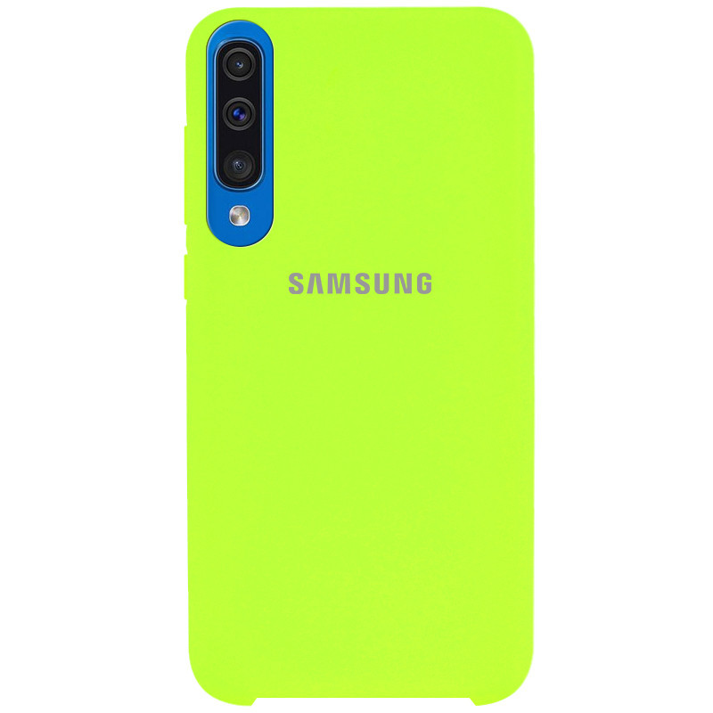 Чохол Silicone Cover (AA) для Samsung Galaxy A50 (A505F) / A50s / A30s Салатовий / Neon green - фото 1 - id-p1763014219