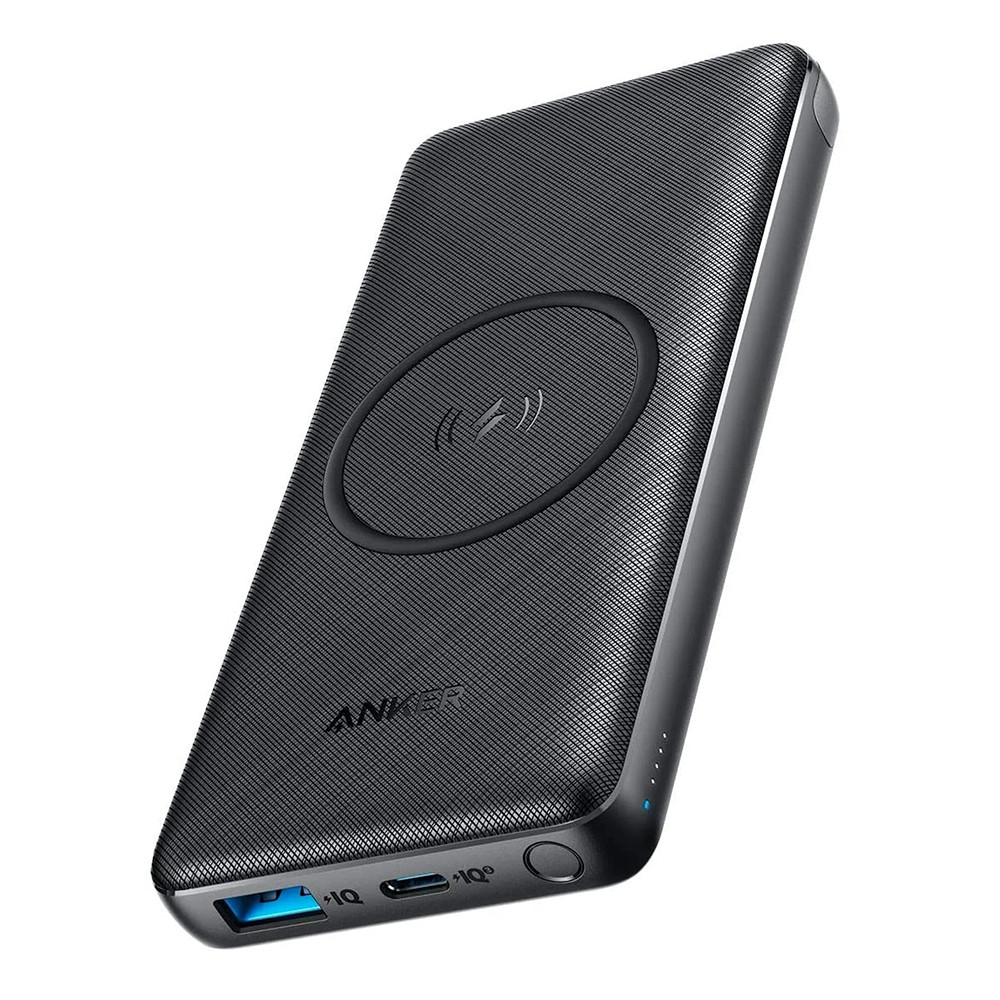 УМБ Power Bank (зовнішній акумулятор) ANKER 10000 мАг з безпровідною зарядкою Чорний (A1617H11)