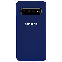 Чохол Silicone Cover Full Protective (AA) для Samsung Galaxy S10 Темно-синій / Midnight blue