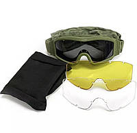 Тактические баллистические защитные очки олива сменные линзы очки тактические поликарбонат