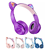 Bluetooth навушники P47М з котячими вушками, бездротові, LED підсвічування, Pink, фото 6