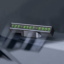 Паркувальна карта Baseus Square Bar Temporary Parking Number Plate Чорний, фото 3