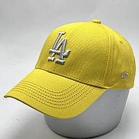 Стильная мужская женская кепка - бейсболка с логотипом и регулятором, желтая VK 1450