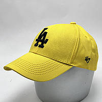 Стильная мужская женская кепка - бейсболка с логотипом и регулятором, желтая VK 1451