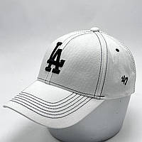Стильная мужская женская кепка - бейсболка с логотипом и регулятором, белая VK 1452