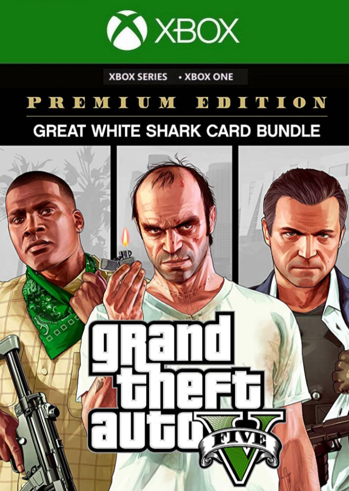 Grand Theft Auto V Premium Edition & Great White Shark Card Bundle для