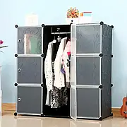 Пластикова складана шафа Storage Cube Cabinet MP-39-61, 9 секцій Переносна шафа Шафа конструктор